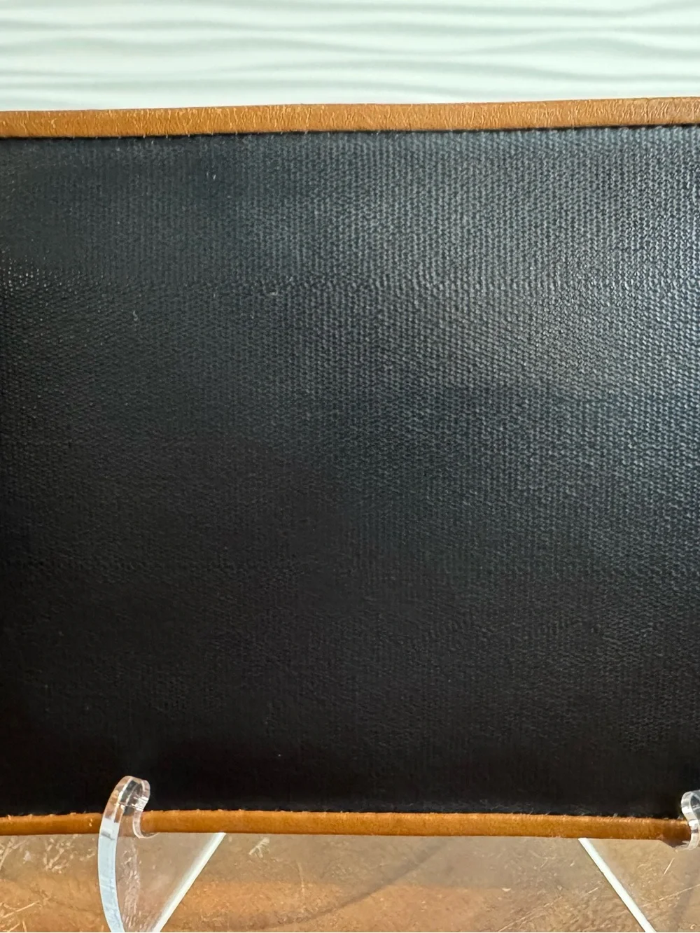 Vintage Christian Dior 1970s Men's Bifold Black and Brown w Canvas and Leather.